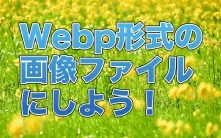 特に指定が無ければ、これからはWebp形式の画像ファイルにしよう！